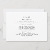 バチェロレッテ週末旅行のガールトリップ 招待状 (裏面)