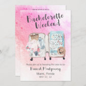 バチェロレッテ週末旅行招待状 招待状 (正面/裏面)