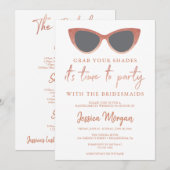 バチェロレッテ週末旅行旅行カテイサングラス 招待状 (正面/裏面)