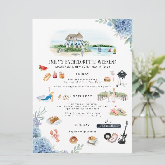 バチェロレッテ週末旅行 |アマガンセット(ニューヨーク) 招待状 (スタンド正面)