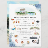 バチェロレッテ週末旅行 |アマガンセット（ニューヨーク） 招待状 (正面/裏面)