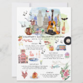 バチェロレッテ週末旅行 |オースティン、テキサス州 招待状 (正面)