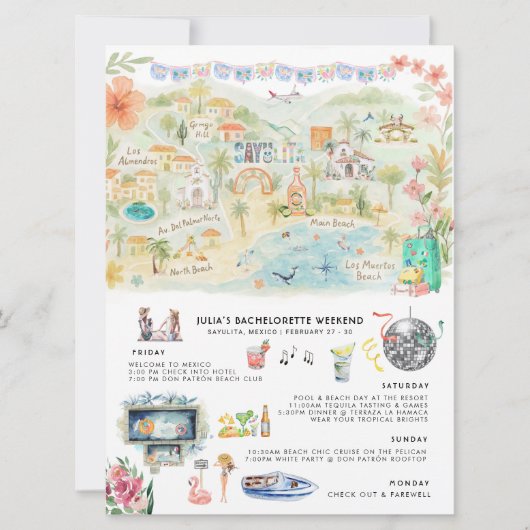 バチェロレッテ週末旅行 | サユリータ 招待状 (正面)