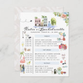 バチェロレッテ週末旅行 |チャールストン(SC) インビテーションポストカード (正面/裏面)