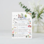 バチェロレッテ週末旅行 |チャールストン(SC) インビテーションポストカード (スタンド正面)