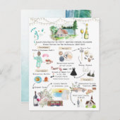 バチェロレッテ週末旅行 |ミシガン湖 インビテーションポストカード (正面/裏面)