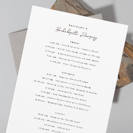 バチェロレッテ週末旅行 招待状