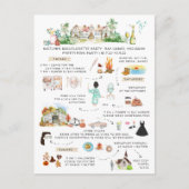 バチェロレッテ週末旅行 |秋のハロウィーン インビテーションポストカード (正面)