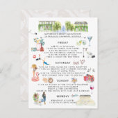 バチェロレッテ週末旅行 | Savannah，ジョージア インビテーションポストカード (正面/裏面)