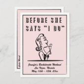 バチェロレッテ週末日付の保存 案内ポストカード (正面/裏面)