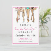 バチェロレッテ週末日程表ビキニリングや輪 招待状 (スタンド正面)