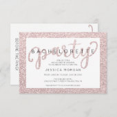 バチェロレッテ週末日程表ロゼ金ゴールド招待状 招待状 (正面/裏面)