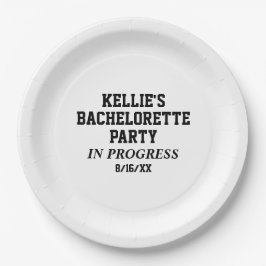 バチェロレッテ進行中の紙プレート ペーパープレート