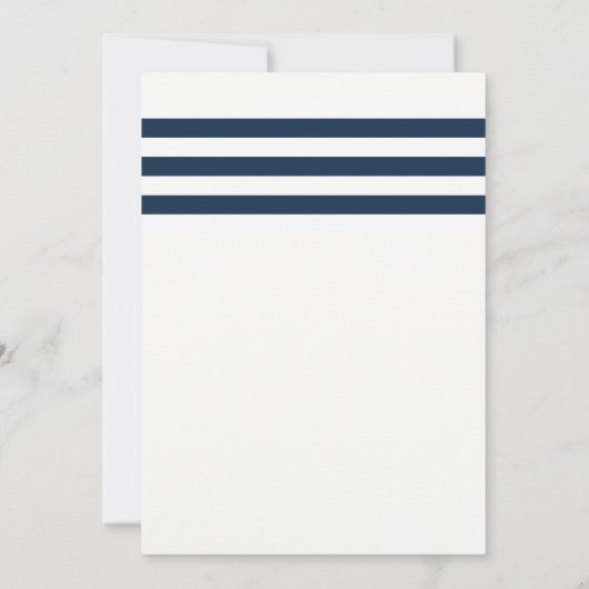 バチェロレッテ金ゴールドいかりネイビストライプー航海の 招待状 (裏面)