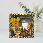 バチェロレッテ金ゴールドブラックコルセットシューズ 招待状 (スタンド正面)