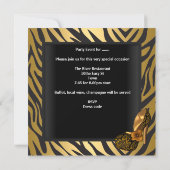 バチェロレッテ金ゴールドブラックコルセットシューズ 招待状 (裏面)