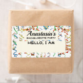 バチェロレッテ金ゴールド紙吹雪紙名タグ ラベル (インサイチュ)