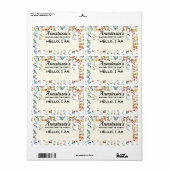 バチェロレッテ金ゴールド紙吹雪紙名タグ ラベル (フルシート)