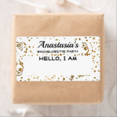 バチェロレッテ金ゴールド紙吹雪紙名タグ ラベル (インサイチュ)