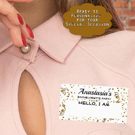 バチェロレッテ金ゴールド紙吹雪紙名タグ ラベル