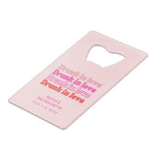 バチェロレッテ飲インラブピンクレトロ クレジットカード栓抜き (正面アングル)