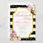 バチェロレッテ |とストライプ紙吹雪 招待状 (正面/裏面)