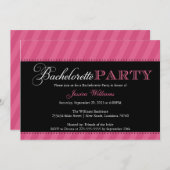バチェロレッテ|は縞で飾ります 招待状 (正面/裏面)