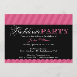 バチェロレッテ|は縞で飾ります 招待状