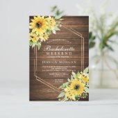 バチェロレッテ・ウィーク素朴エンドひまわり緑 招待状 (スタンド正面)