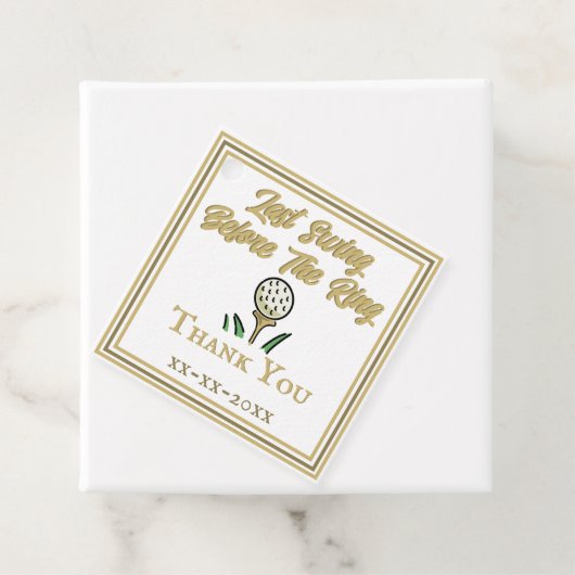 バチェロレッテ、ウェディングパーティホワイト金ゴールド フェイバータグ (インサイチュ)