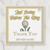 バチェロレッテ、ウェディングパーティホワイト金ゴールド フェイバータグ (裏面)