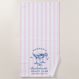 バチェロレッテ グリーン & イエロー モダン ビーチ タオル