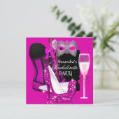 バチェロレッテ コルセット ピンク マスカレード シャンパン 3 招待状 (スタンド正面)