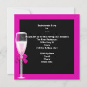 バチェロレッテ コルセット ピンク マスカレード シャンパン 3 招待状 (裏面)