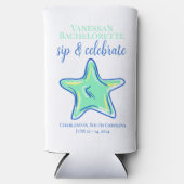 バチェロレッテ シップ＆セレブレート スターフィッシュ コースタル ネーム スリム缶クーラー (正面)