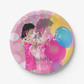 バチェロレッテ-パーティーガールピンク ペーパープレート (正面)