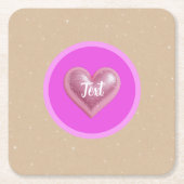 バチェロレッテ ピンクパーティー スクエアペーパーコースター (正面)