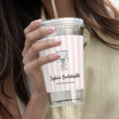 バチェロレッテ ピンク ストライプ | オーダーメイド ギフト アクリルタンブラー