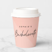 バチェロレッテ ピーチ ピンク | ミニマル モダン パステル 紙コップ (正面)