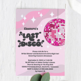 バチェロレッテ&ブライダルシャワーグルーヴィラストディスコ 招待状