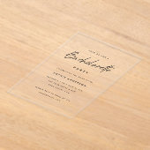 バチェロレッテ | ミニマモダンリストパーティー アクリル招待状 (レイダウン)