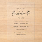 バチェロレッテ | ミニマモダンリストパーティー アクリル招待状 (正面)