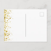 バチェロレッテ | モダン金ゴールドと紫のカード インビテーションポストカード (裏面)