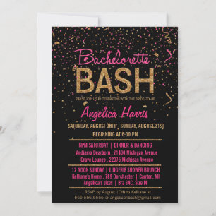 バチェロレッテ/ランジェリーシャワー週末計画 招待状