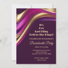 バチェロレッテ-リングや輪の前の最後の浮気 – 招待状