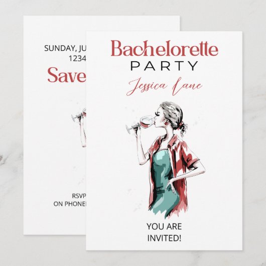 バチェロレッテ 招待状 (正面/裏面)