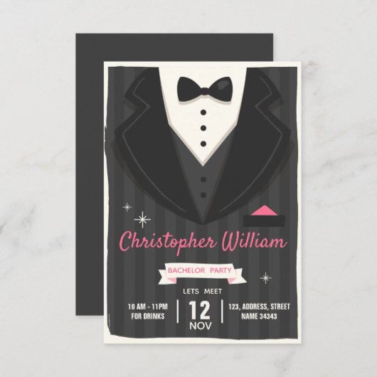 バチェロレッテ 招待状 (正面/裏面)