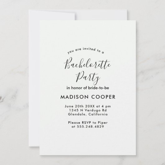 バチェロレッテ 招待状 (正面)