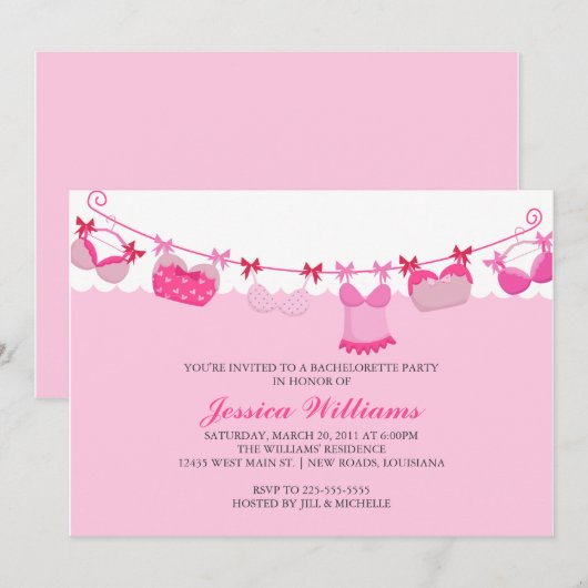 バチェロレッテ 招待状 (正面/裏面)