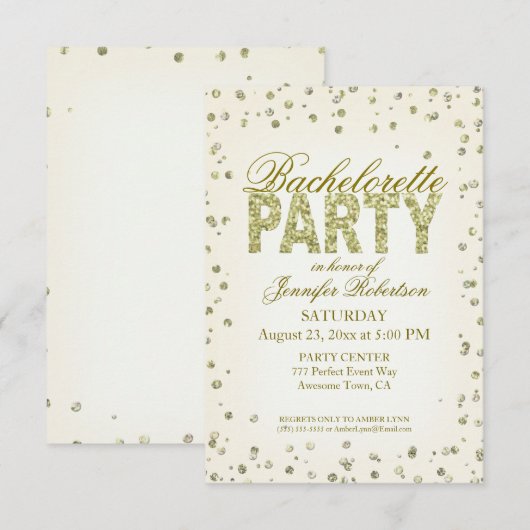 バチェロレッテ 招待状 (正面/裏面)
